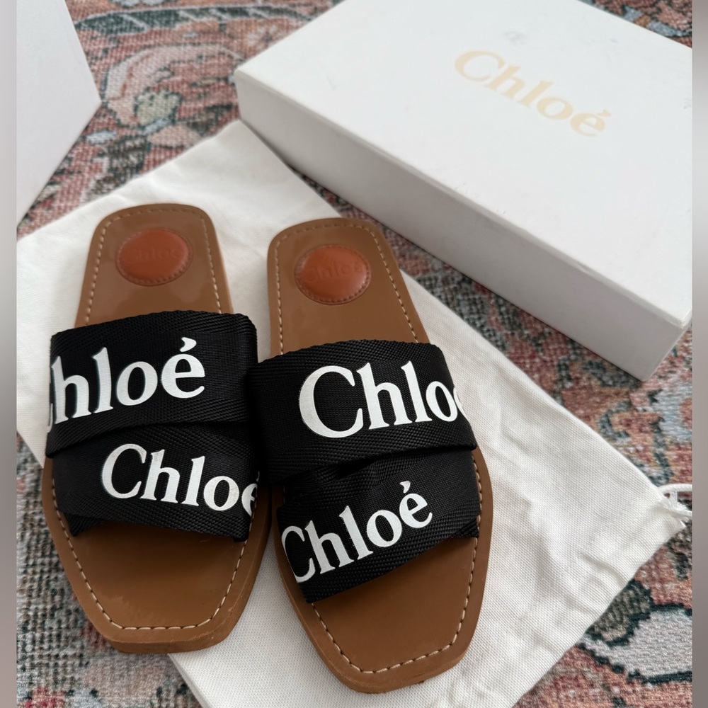 Authentic Chloe Black Sandal 37